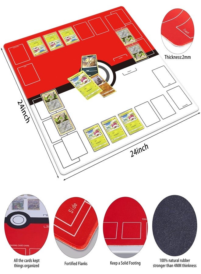 Extalas Playmat for Trading Card Game - 2-Player Trainer Mat with 31 Damage Counters and Professional Storage Bag - Image 2